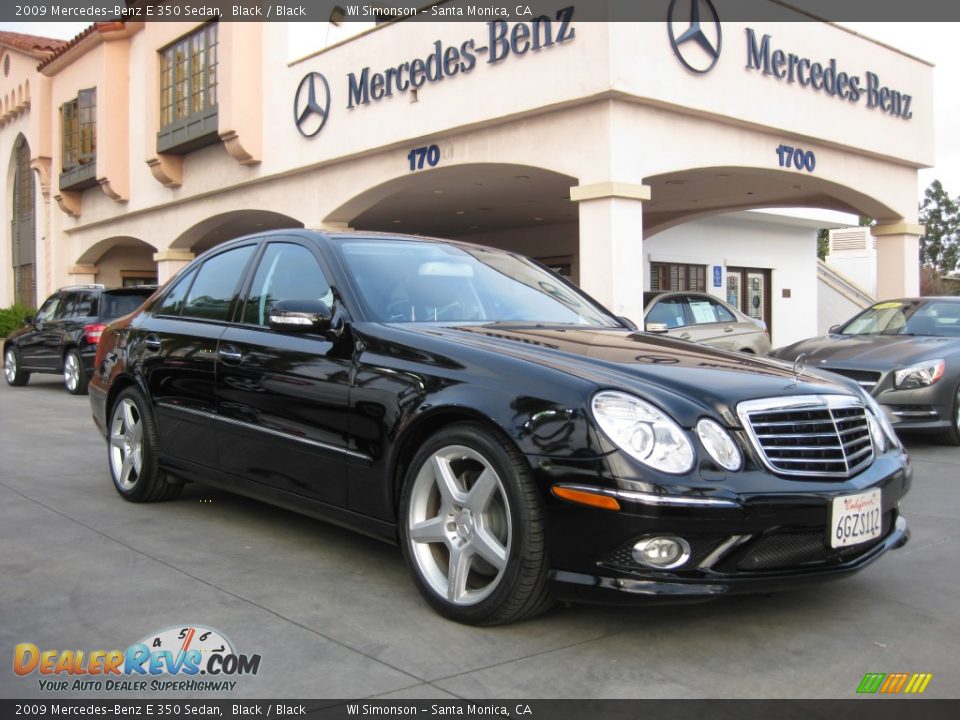 2009 Mercedes-Benz E 350 Sedan Black / Black Photo #1