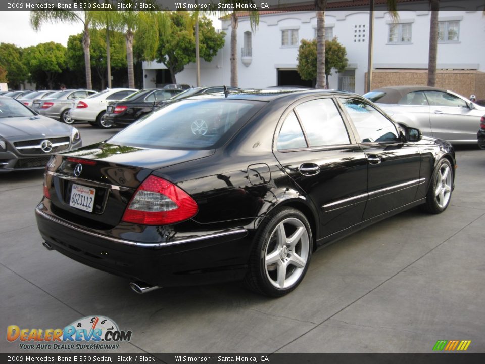 2009 Mercedes-Benz E 350 Sedan Black / Black Photo #2