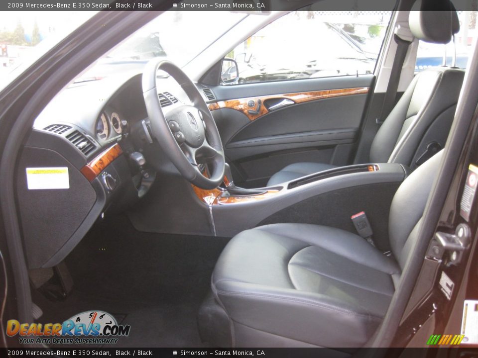 2009 Mercedes-Benz E 350 Sedan Black / Black Photo #14