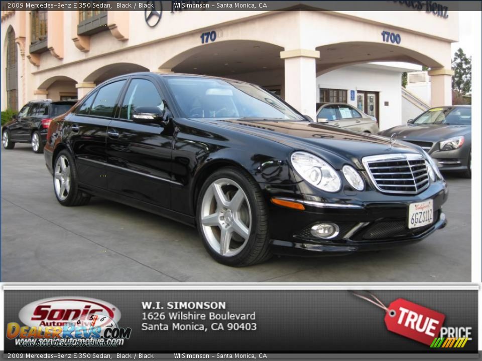 2009 Mercedes-Benz E 350 Sedan Black / Black Photo #21