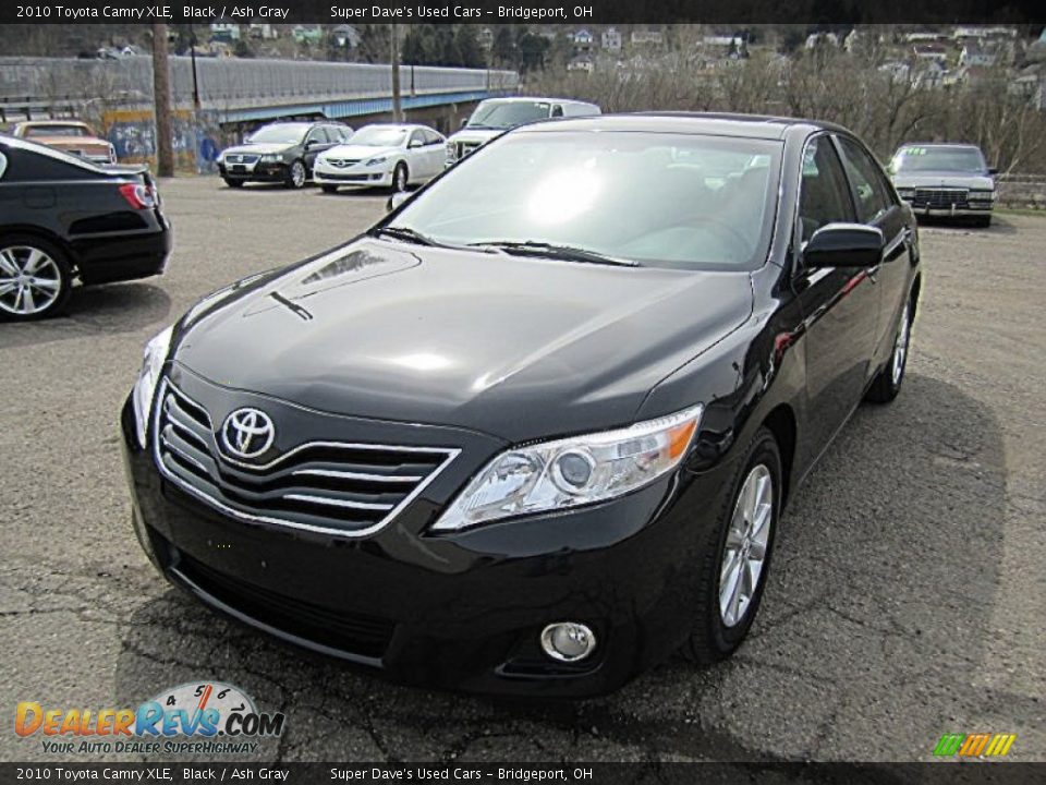 2010 Toyota Camry XLE Black / Ash Gray Photo #12