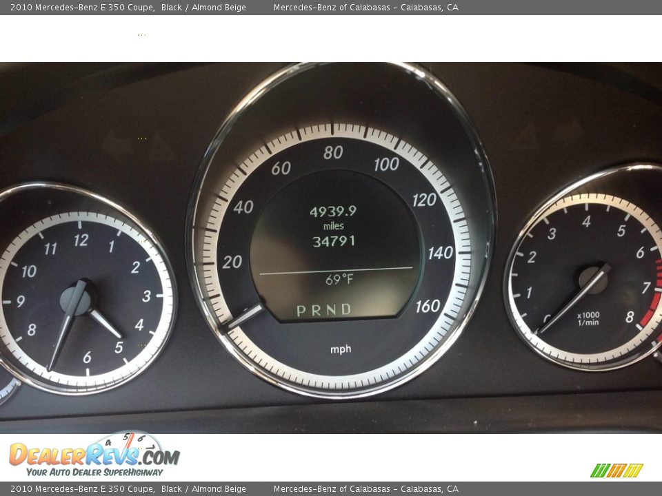 2010 Mercedes-Benz E 350 Coupe Black / Almond Beige Photo #9