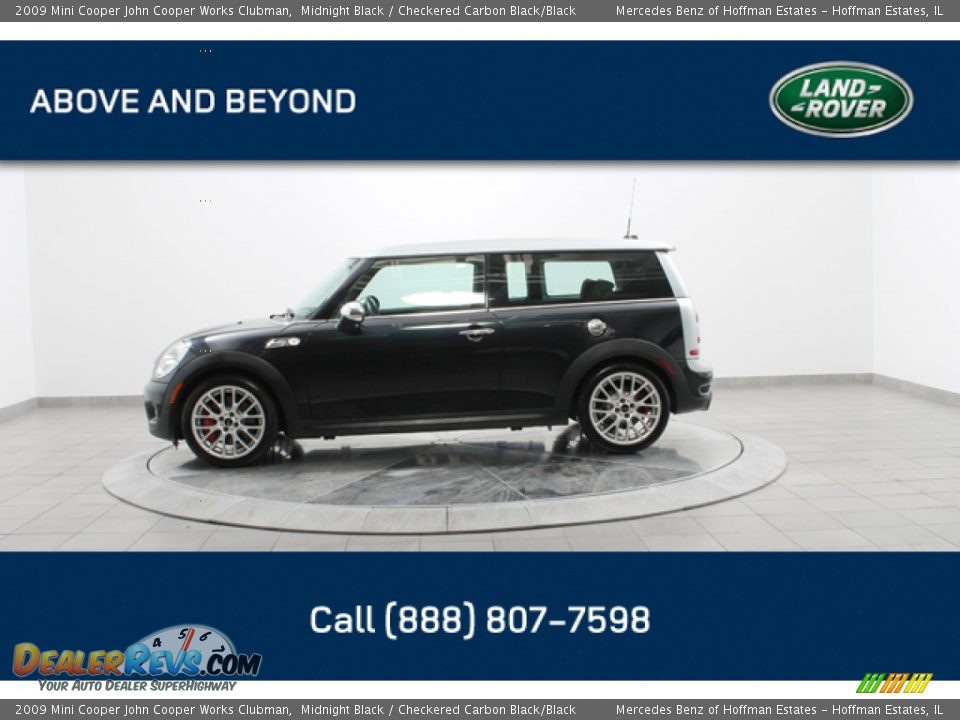 2009 Mini Cooper John Cooper Works Clubman Midnight Black / Checkered Carbon Black/Black Photo #2