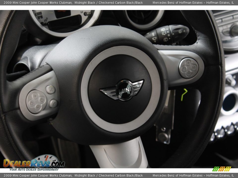 2009 Mini Cooper John Cooper Works Clubman Midnight Black / Checkered Carbon Black/Black Photo #8