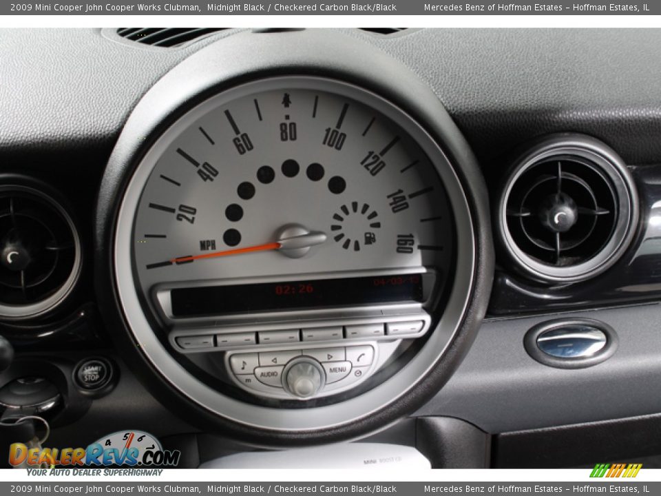 2009 Mini Cooper John Cooper Works Clubman Midnight Black / Checkered Carbon Black/Black Photo #10