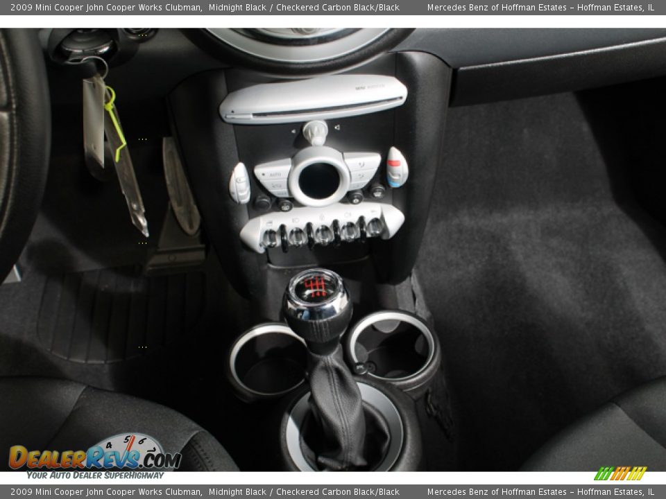 2009 Mini Cooper John Cooper Works Clubman Midnight Black / Checkered Carbon Black/Black Photo #11