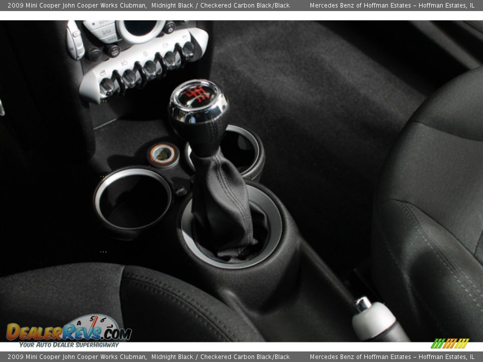 2009 Mini Cooper John Cooper Works Clubman Midnight Black / Checkered Carbon Black/Black Photo #12