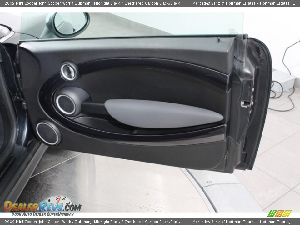 2009 Mini Cooper John Cooper Works Clubman Midnight Black / Checkered Carbon Black/Black Photo #13