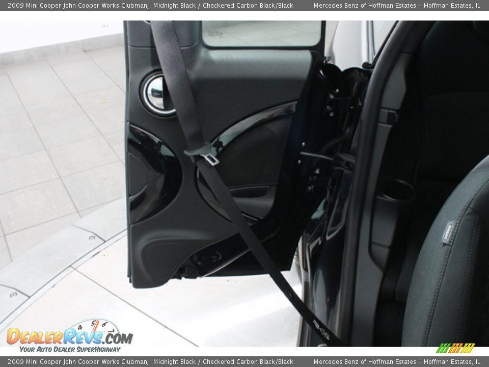 2009 Mini Cooper John Cooper Works Clubman Midnight Black / Checkered Carbon Black/Black Photo #14