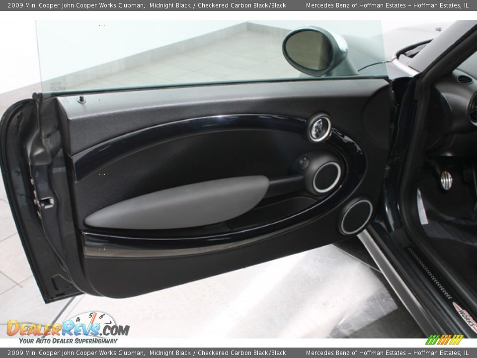 2009 Mini Cooper John Cooper Works Clubman Midnight Black / Checkered Carbon Black/Black Photo #15