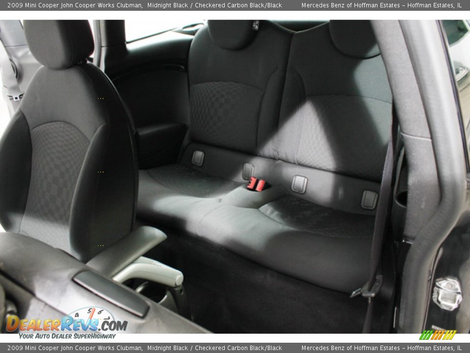2009 Mini Cooper John Cooper Works Clubman Midnight Black / Checkered Carbon Black/Black Photo #18