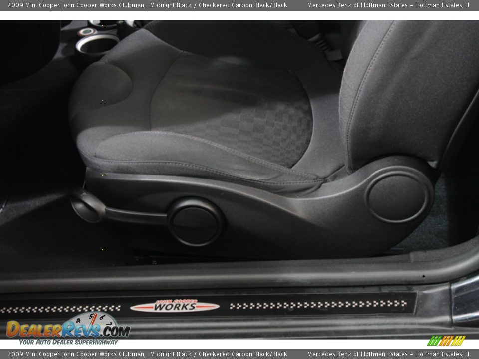 2009 Mini Cooper John Cooper Works Clubman Midnight Black / Checkered Carbon Black/Black Photo #19