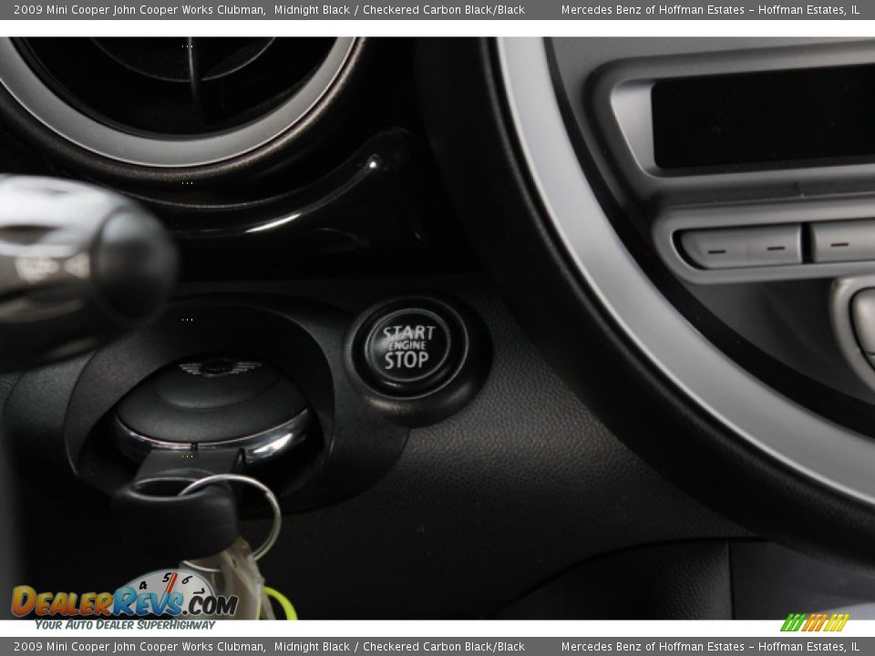 2009 Mini Cooper John Cooper Works Clubman Midnight Black / Checkered Carbon Black/Black Photo #20