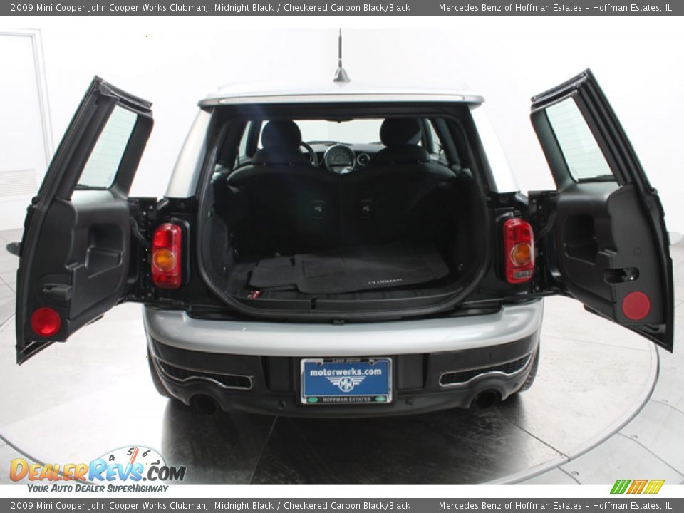 2009 Mini Cooper John Cooper Works Clubman Midnight Black / Checkered Carbon Black/Black Photo #22
