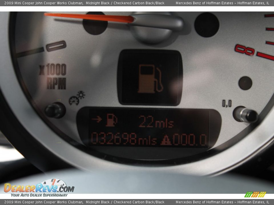 2009 Mini Cooper John Cooper Works Clubman Midnight Black / Checkered Carbon Black/Black Photo #24
