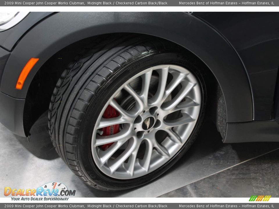 2009 Mini Cooper John Cooper Works Clubman Midnight Black / Checkered Carbon Black/Black Photo #25
