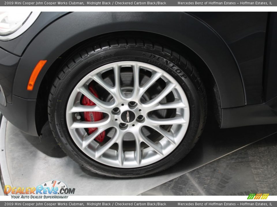 2009 Mini Cooper John Cooper Works Clubman Midnight Black / Checkered Carbon Black/Black Photo #28