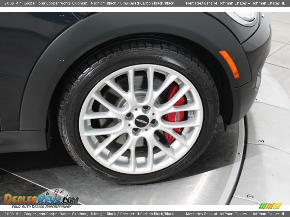 2009 Mini Cooper John Cooper Works Clubman Midnight Black / Checkered Carbon Black/Black Photo #29