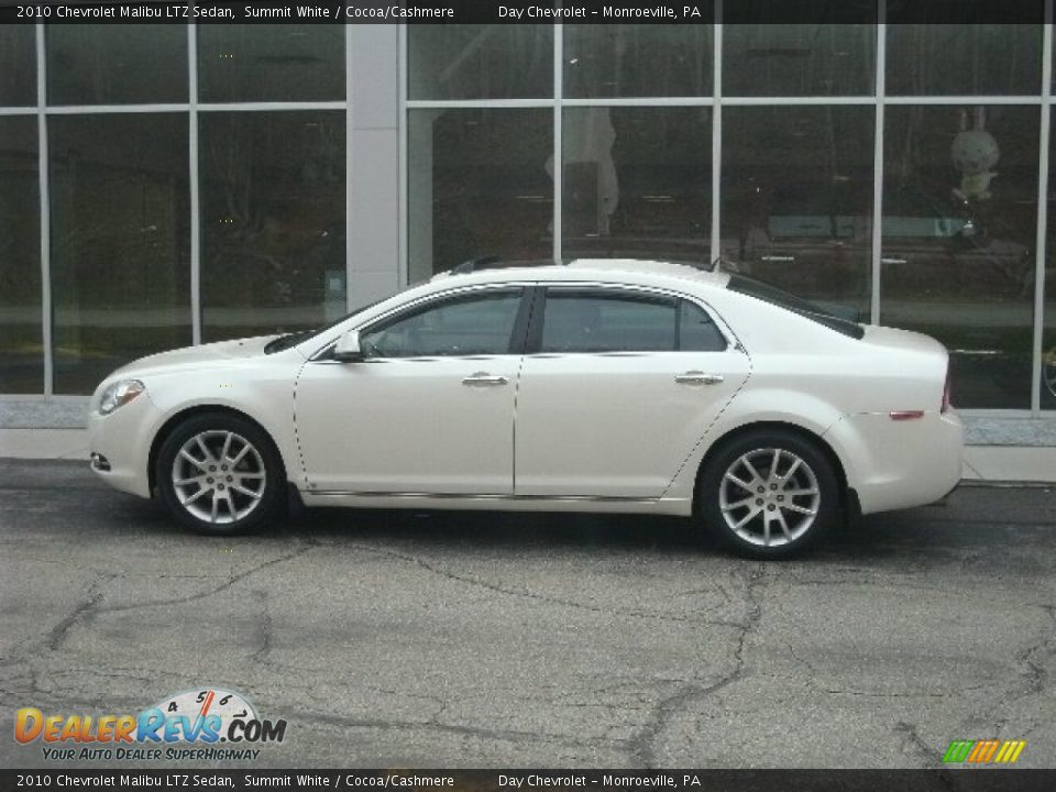 2010 Chevrolet Malibu LTZ Sedan Summit White / Cocoa/Cashmere Photo #2