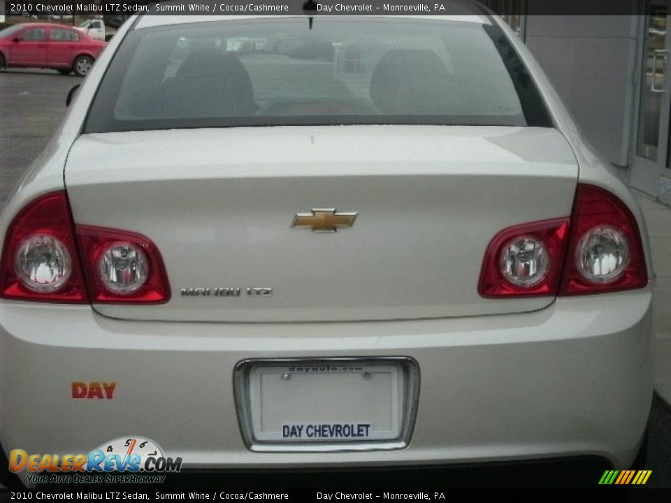 2010 Chevrolet Malibu LTZ Sedan Summit White / Cocoa/Cashmere Photo #4