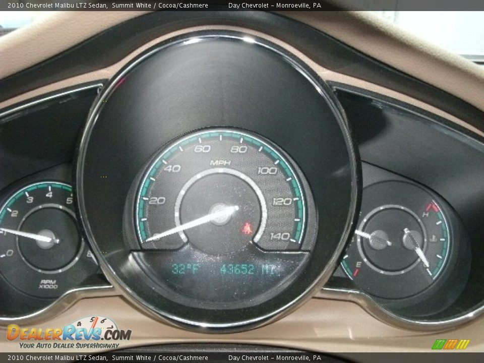 2010 Chevrolet Malibu LTZ Sedan Summit White / Cocoa/Cashmere Photo #9