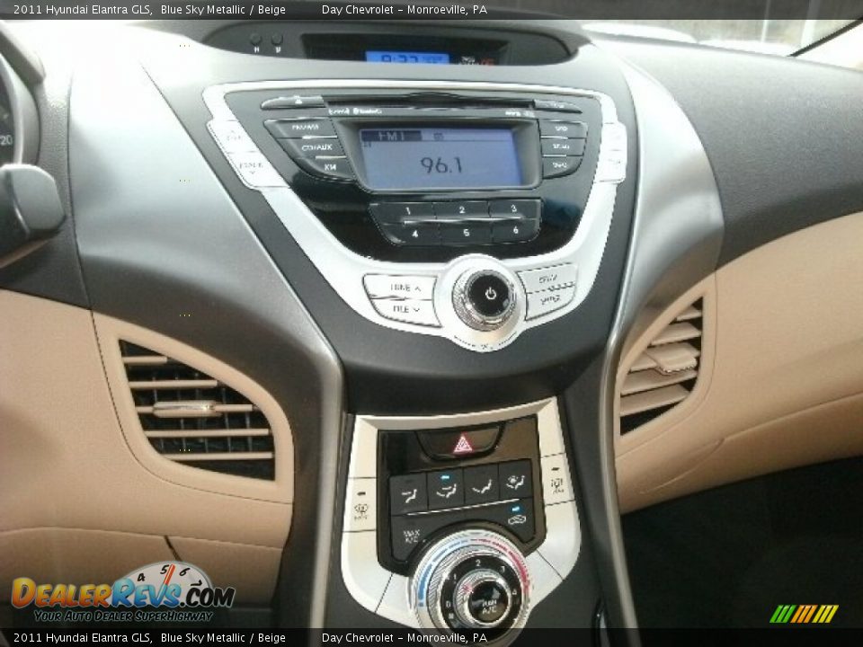 2011 Hyundai Elantra GLS Blue Sky Metallic / Beige Photo #3