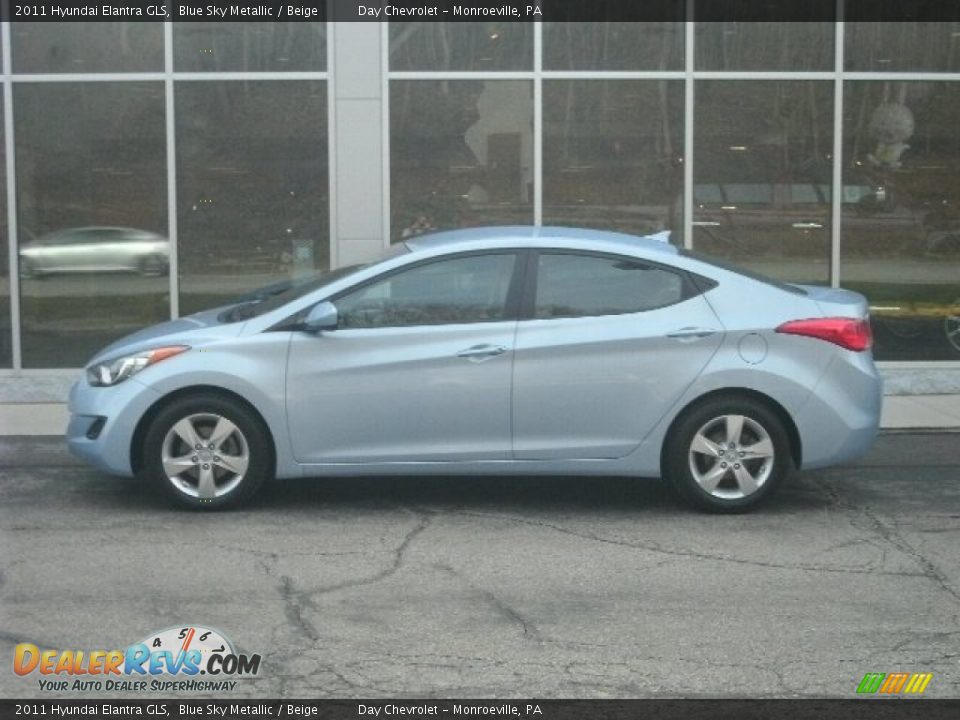 2011 Hyundai Elantra GLS Blue Sky Metallic / Beige Photo #8