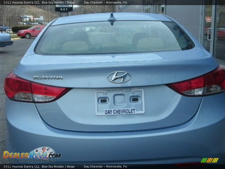 2011 Hyundai Elantra GLS Blue Sky Metallic / Beige Photo #9