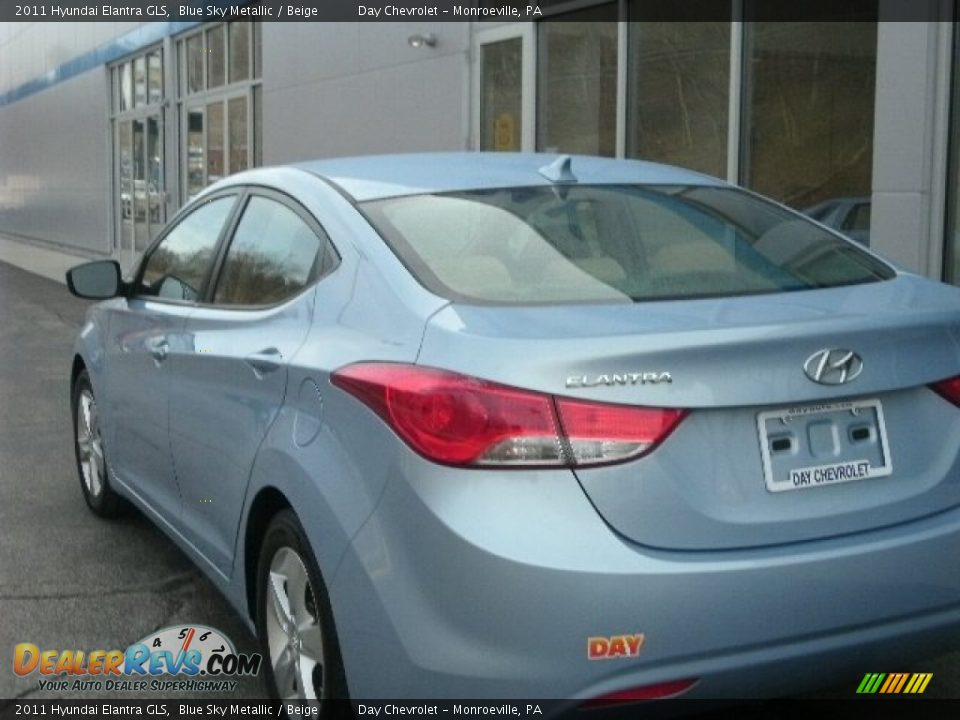 2011 Hyundai Elantra GLS Blue Sky Metallic / Beige Photo #10
