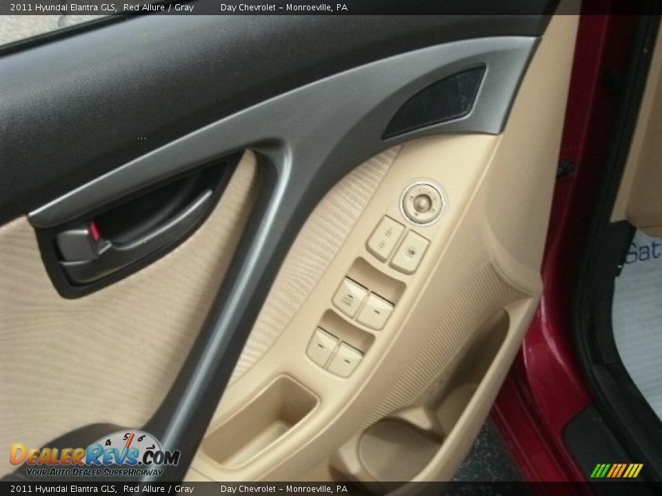 2011 Hyundai Elantra GLS Red Allure / Gray Photo #4