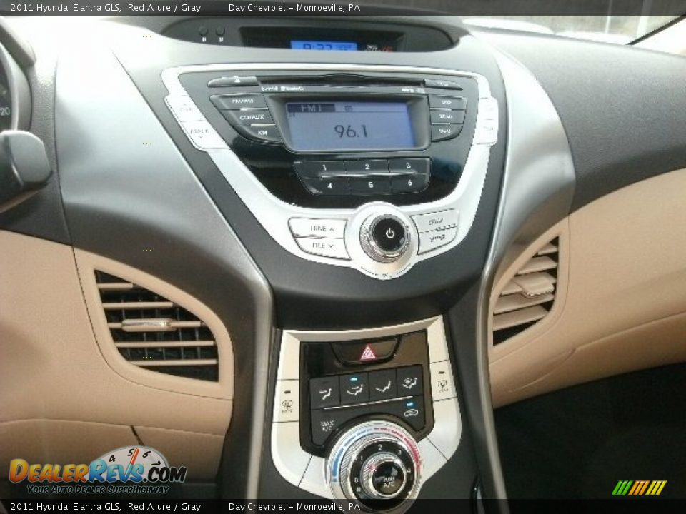 2011 Hyundai Elantra GLS Red Allure / Gray Photo #9