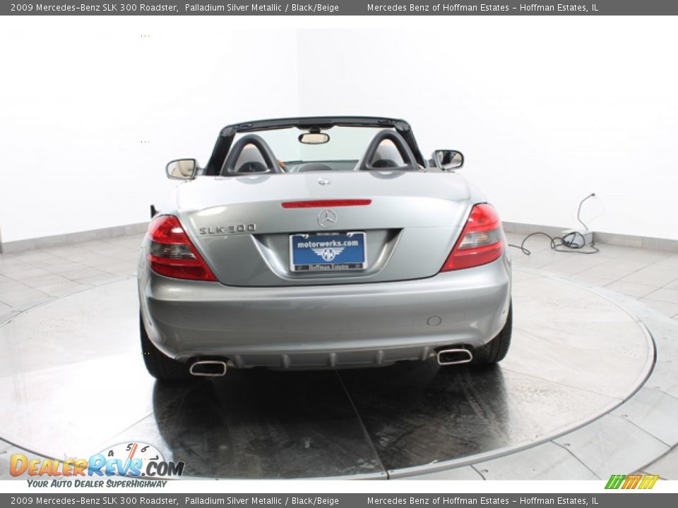 2009 Mercedes-Benz SLK 300 Roadster Palladium Silver Metallic / Black/Beige Photo #4