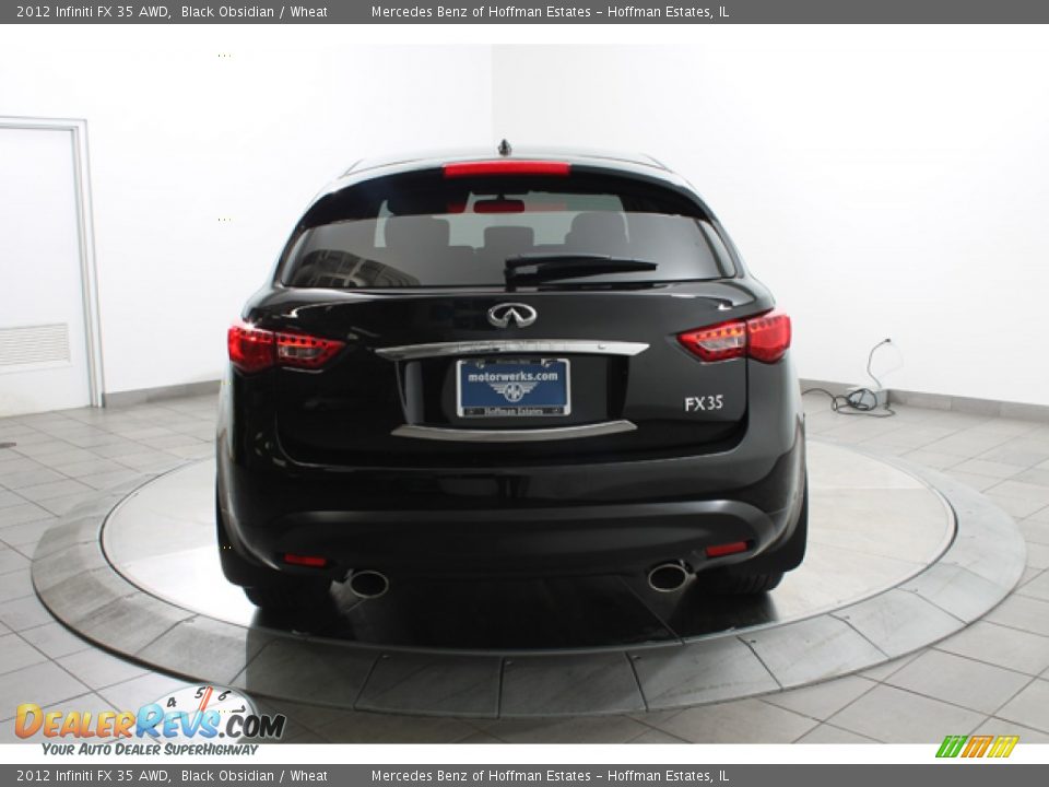 2012 Infiniti FX 35 AWD Black Obsidian / Wheat Photo #4