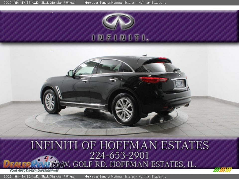 2012 Infiniti FX 35 AWD Black Obsidian / Wheat Photo #5