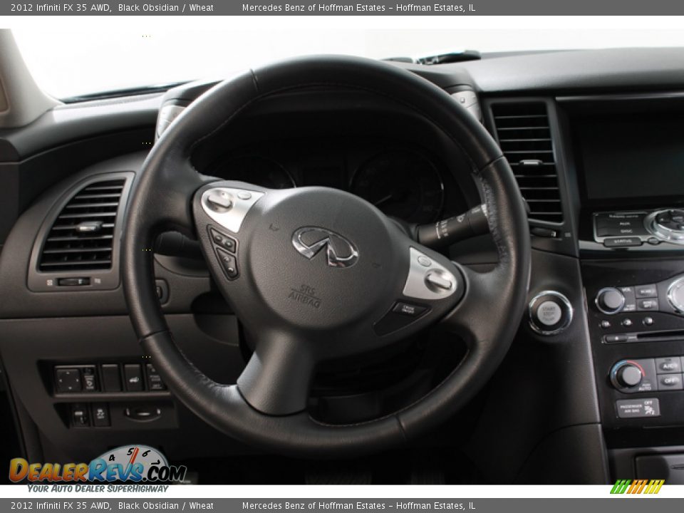 2012 Infiniti FX 35 AWD Black Obsidian / Wheat Photo #7