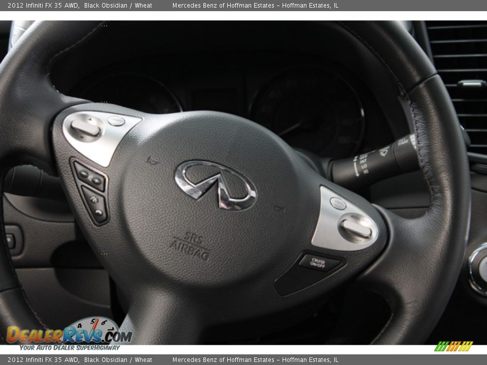 2012 Infiniti FX 35 AWD Black Obsidian / Wheat Photo #8