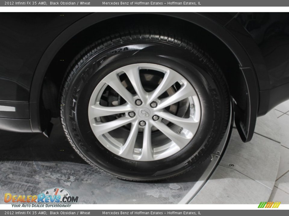 2012 Infiniti FX 35 AWD Black Obsidian / Wheat Photo #31