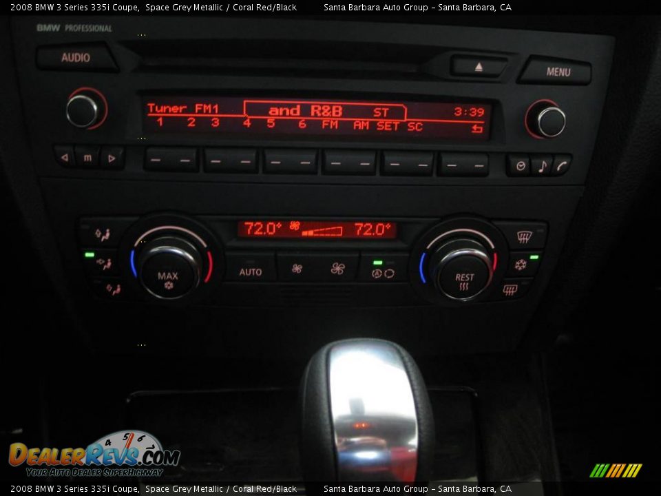 2008 BMW 3 Series 335i Coupe Space Grey Metallic / Coral Red/Black Photo #16