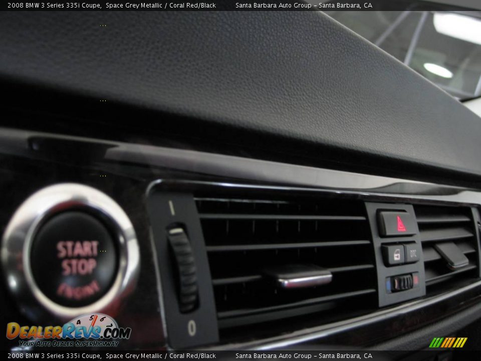 2008 BMW 3 Series 335i Coupe Space Grey Metallic / Coral Red/Black Photo #17