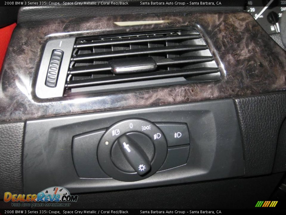2008 BMW 3 Series 335i Coupe Space Grey Metallic / Coral Red/Black Photo #18