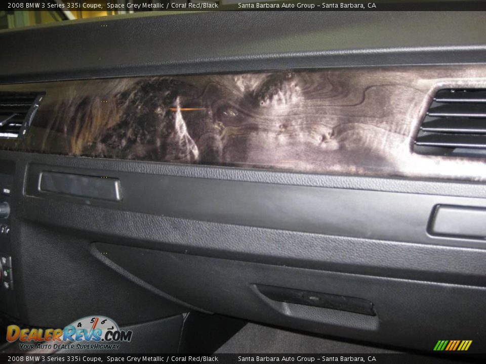 2008 BMW 3 Series 335i Coupe Space Grey Metallic / Coral Red/Black Photo #19