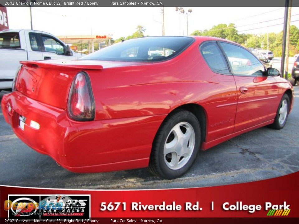 2002 Chevrolet Monte Carlo SS Bright Red / Ebony Photo #3