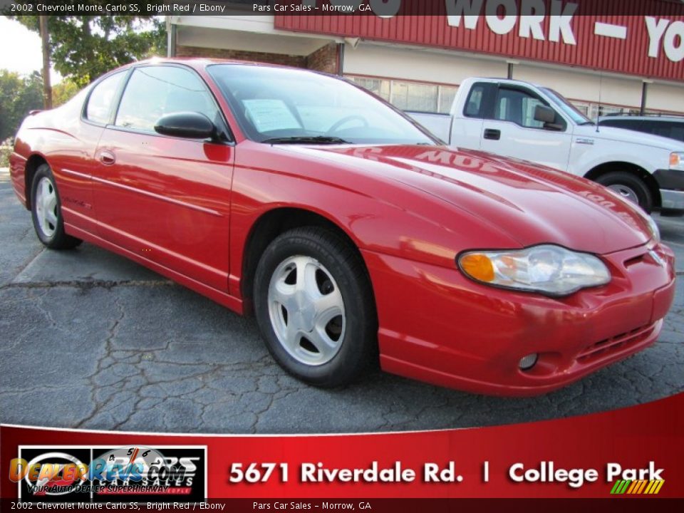 2002 Chevrolet Monte Carlo SS Bright Red / Ebony Photo #4