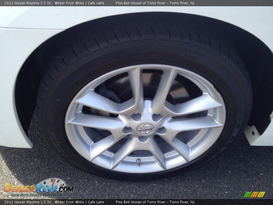 2011 Nissan Maxima 3.5 SV Winter Frost White / Cafe Latte Photo #3