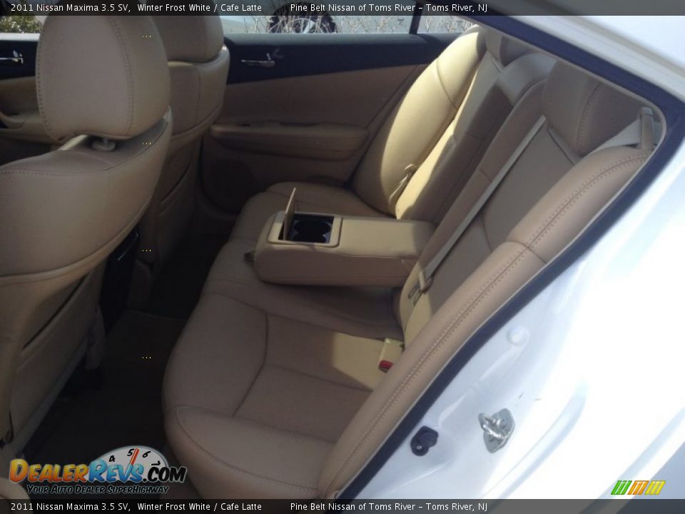 2011 Nissan Maxima 3.5 SV Winter Frost White / Cafe Latte Photo #7