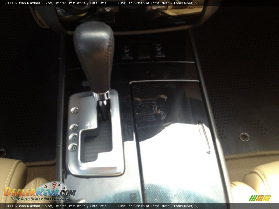 2011 Nissan Maxima 3.5 SV Winter Frost White / Cafe Latte Photo #12