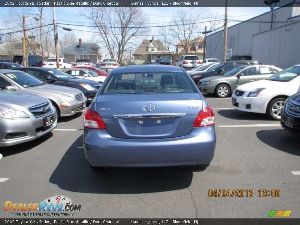2009 Toyota Yaris Sedan Pacific Blue Metallic / Dark Charcoal Photo #3