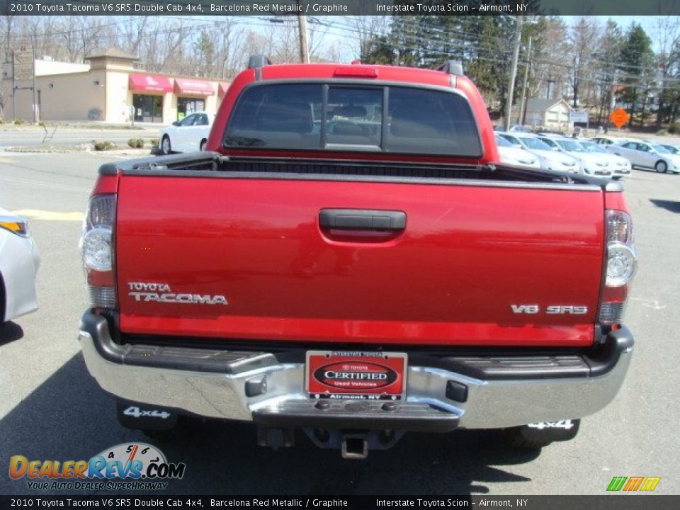 2010 Toyota Tacoma V6 SR5 Double Cab 4x4 Barcelona Red Metallic / Graphite Photo #5