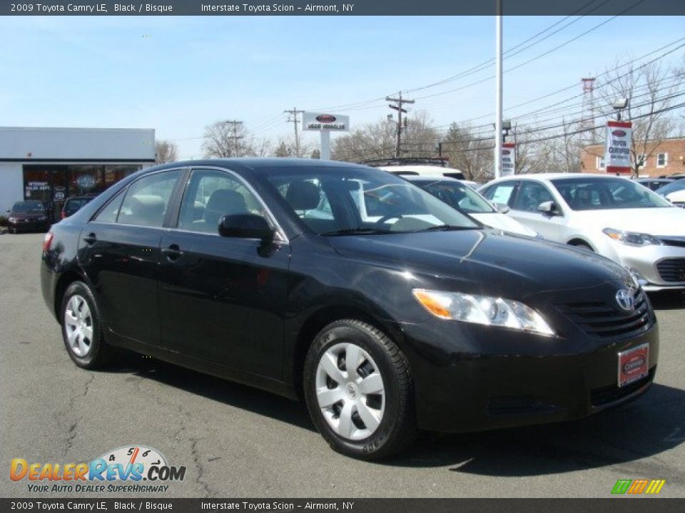 2009 Toyota Camry LE Black / Bisque Photo #3