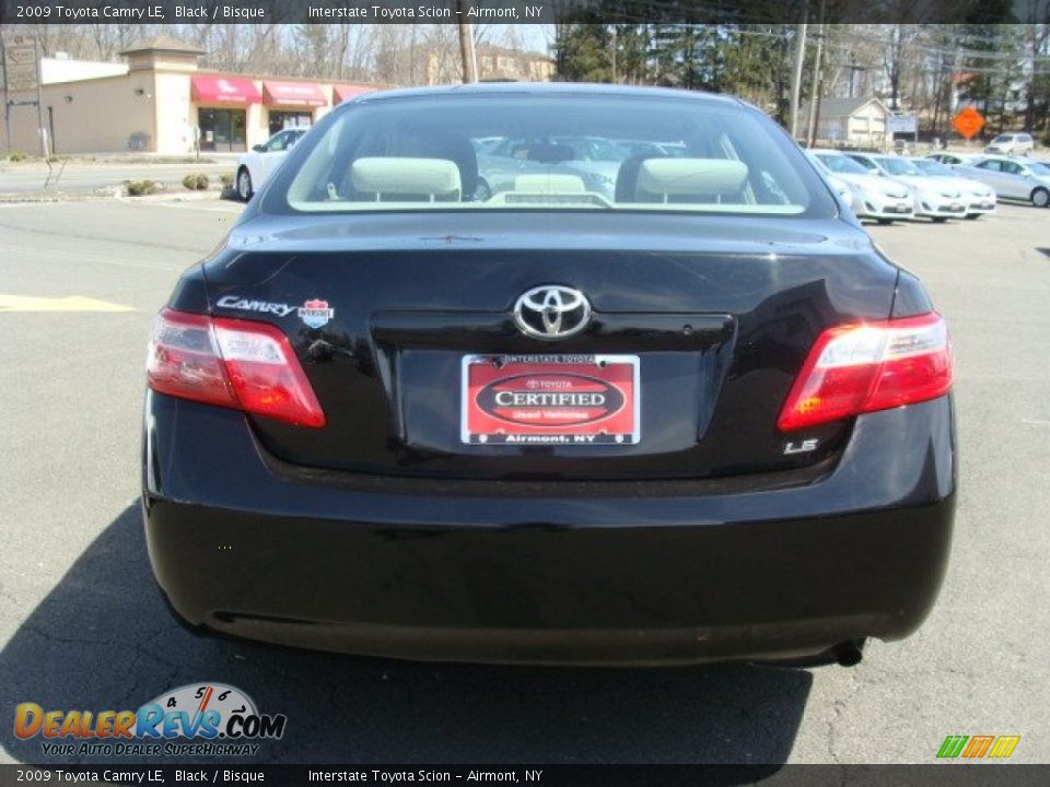 2009 Toyota Camry LE Black / Bisque Photo #5